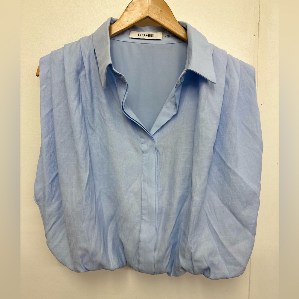 DO+BE | Tops | Do Be Bubble Hem
Button Down Top In Light Blue worn once!